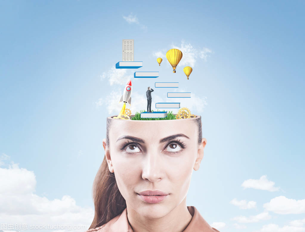 嚴肅的年輕女實業家, 教育